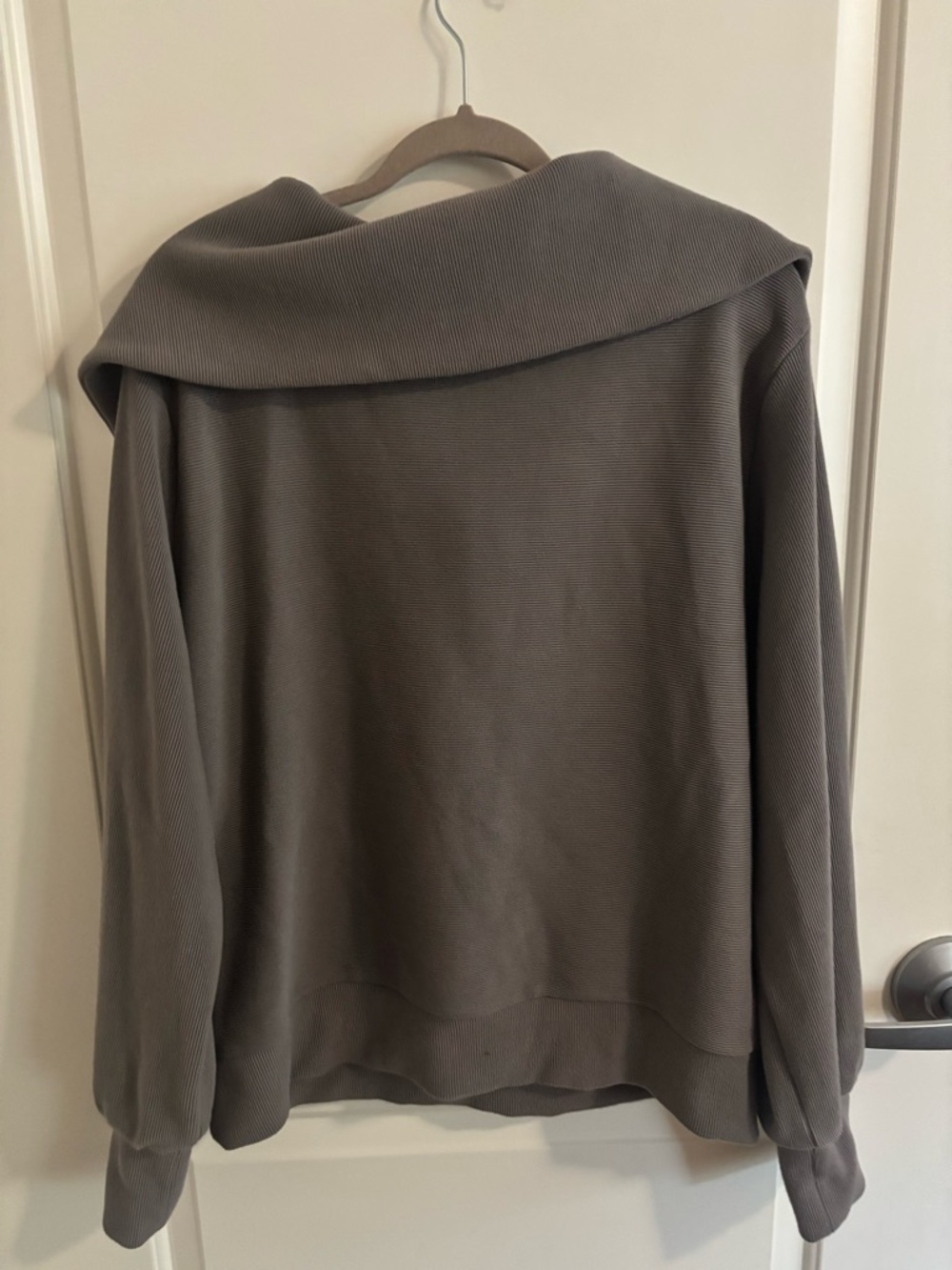 Varley Vine Half Zip Ottoman Pullover in Deep Charcoal Sz L - Picture 5 of 5
